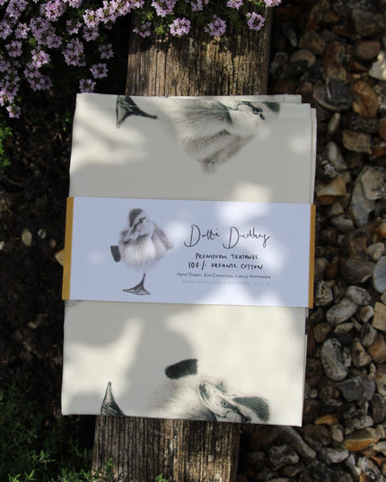 Dottie Duckling Tea Towel Organic Cotton image 1