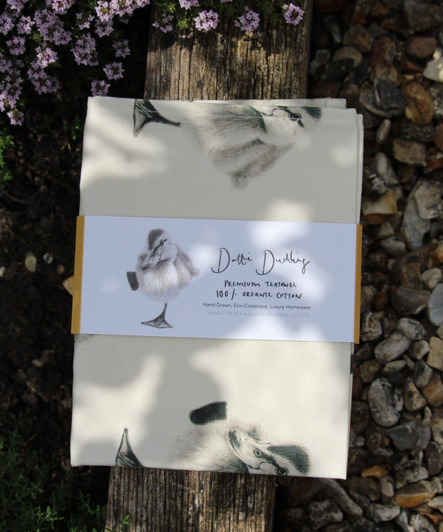 Dottie Duckling Tea Towel Organic Cotton image 1