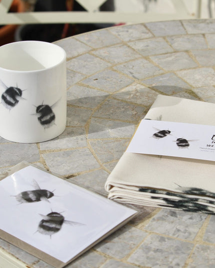 Bumble Bee Illustration Fine Bone China Mug image 2